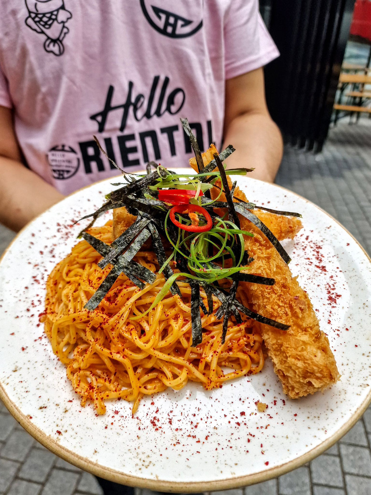 Spicy Korean Carbonara Ramen With Prawn Katsu Hello Oriental