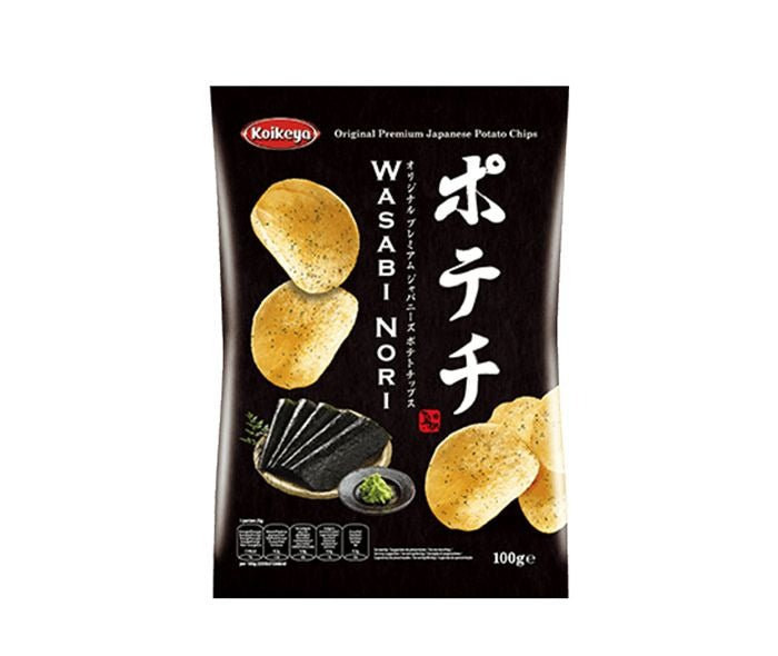 KOIKEYA POTATO CHIPS WASABI NORI 100G