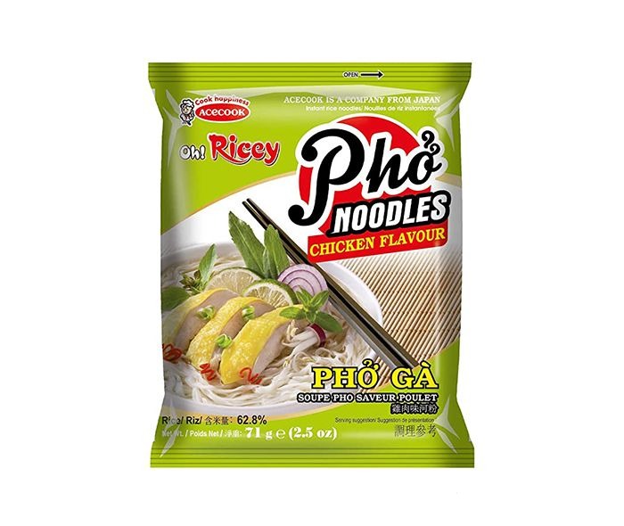 OH RICEY INSTANT PHO RICE NOODLE CHICKEN FLAVOUR 71G | Hello Oriental