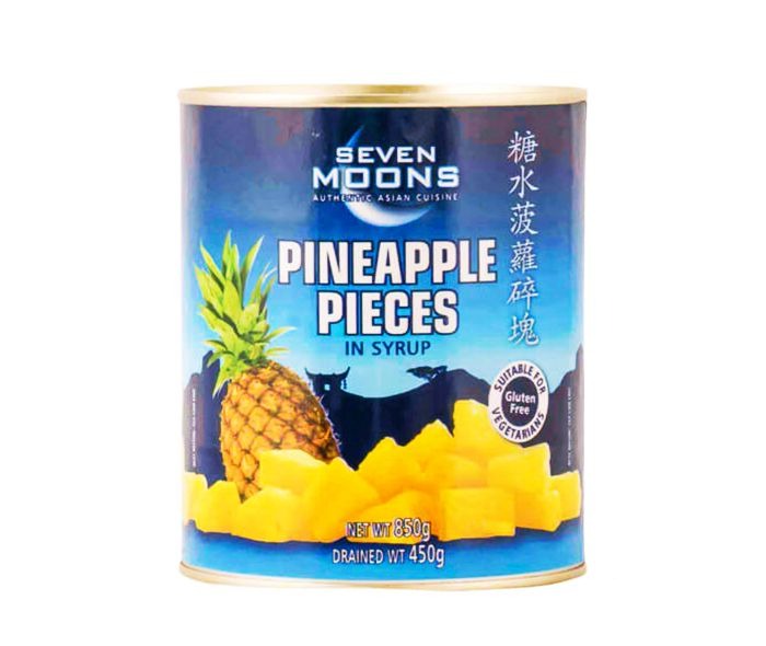 SEVEN MOONS PINEAPPLE PIECES IN SYRUP 850G